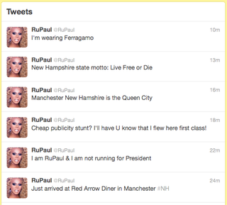 Illustration for article titled RuPaul Hits The Campaign Trail Just to Make Sure You Know He's Not Ron Paul